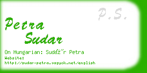 petra sudar business card